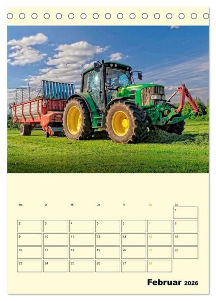 Produktbild: Traktor Giganten (Tischkalender 2026 DIN A5 hoch), CALVENDO Monatskalender