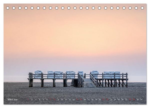 Produktbild: Nordseeurlaub in St. Peter-Ording (Tischkalender 2026 DIN A5 quer), CALVENDO Monatskalender