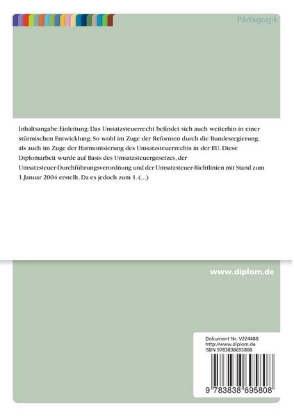 Produktbild: Anfertigung eines Seminars mit dem Thema 'Umsatzsteuer - eine Einf&uuml;hrung mit OH-Schaubildern'