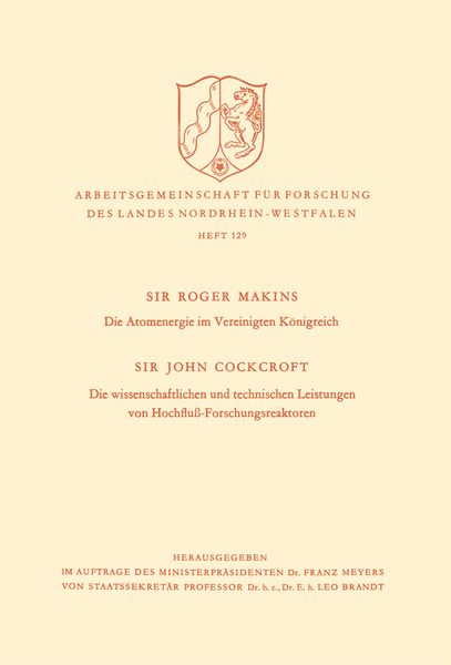 Produktbild: Die Atomenergie im Vereinigten K&ouml;nigreich. Die wissenschaftlichen und technischen Leistungen von Hochflu&szlig;-Forschungsreaktoren