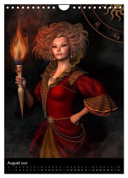 Produktbild: Unter Sternen geboren - Fantasy Tierkreis im Zeichen der Frau (Wandkalender 2026 DIN A4 hoch), CALVENDO Monatskalender