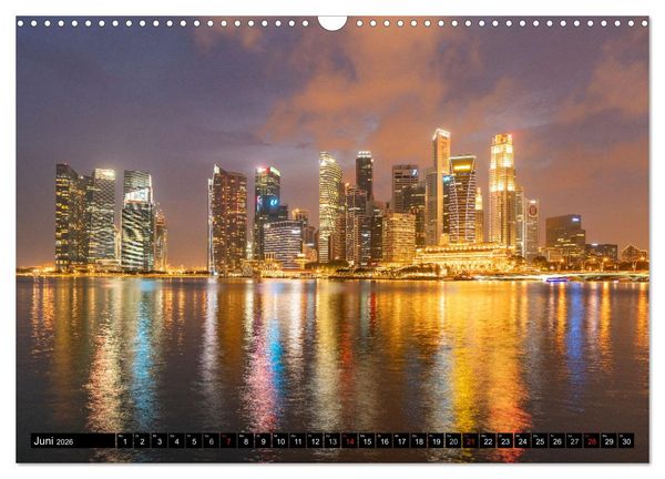 Produktbild: Asien - Singapur (Wandkalender 2026 DIN A3 quer), CALVENDO Monatskalender