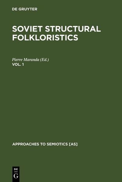 Produktbild: Soviet Structural Folkloristics. Vol. 1
