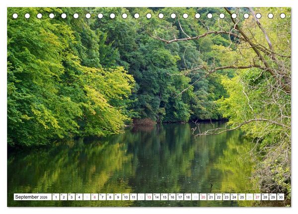 Produktbild: B&auml;che, Fl&uuml;sse, Seen - Wasser in der Eifel (Tischkalender 2026 DIN A5 quer), CALVENDO Monatskalender