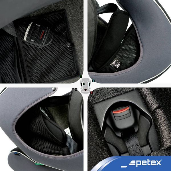 Produktbild: Petex Supreme Plus 1151 ISOFIX schwarz HDPE nach ECE R129 Kindersitz Schwarz