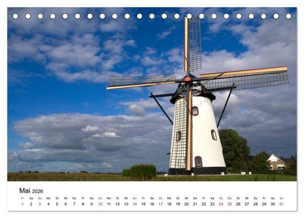 Produktbild: DIE SCH&Ouml;NSTEN WINDM&Uuml;HLEN IN HOLLAND 2026 (Tischkalender 2026 DIN A5 quer), CALVENDO Monatskalender