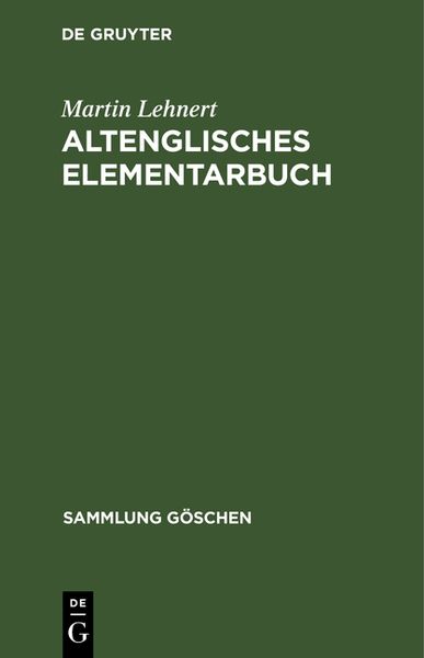 Produktbild: Altenglisches Elementarbuch