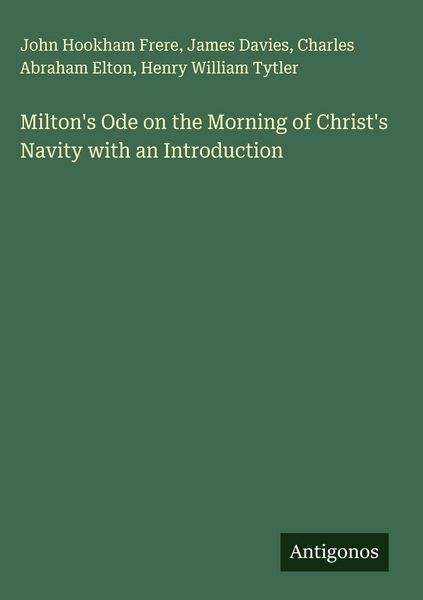 Produktbild: Milton's Ode on the Morning of Christ's Navity with an Introduction