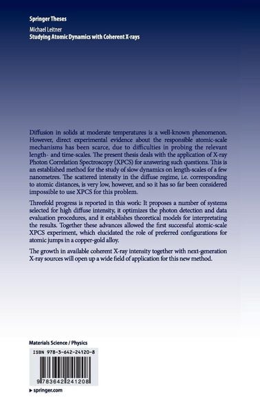 Produktbild: Studying Atomic Dynamics with Coherent X-rays