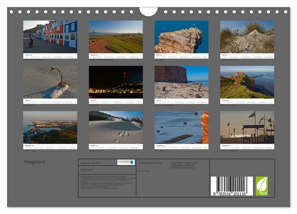 Produktbild: Helgoland (Wandkalender 2026 DIN A4 quer), CALVENDO Monatskalender