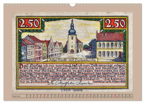 Produktbild: Gruss aus Insterburg - Historische Stadtansichten (Wandkalender 2026 DIN A3 quer), CALVENDO Monatskalender