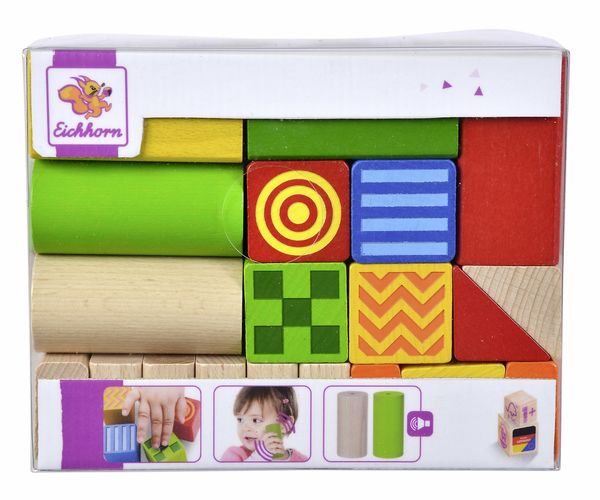 Produktbild: Eichhorn Holzspielzeug Baby F&uuml;hl- und Klangbausteine