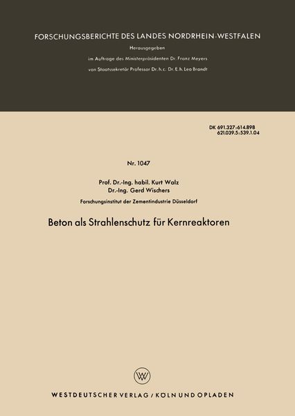 Produktbild: Beton als Strahlenschutz f&uuml;r Kernreaktoren