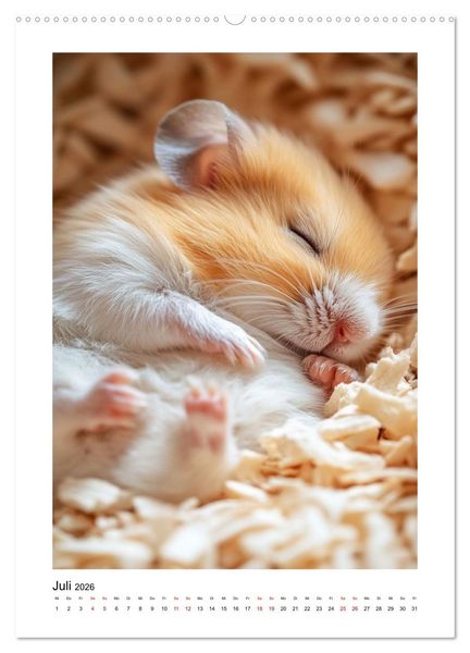 Produktbild: Goldhamster Geschichten (Wandkalender 2026 DIN A2 hoch), CALVENDO Monatskalender