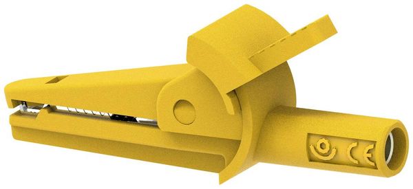 Produktbild: Electro PJP 5002-IEC-d4-CD1-J Krokodilklemme Gelb Klemmbereich max.: 9mm L&auml;nge: 51mm 1St.