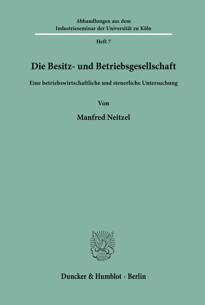 Produktbild: Die Besitz- und Betriebsgesellschaft.