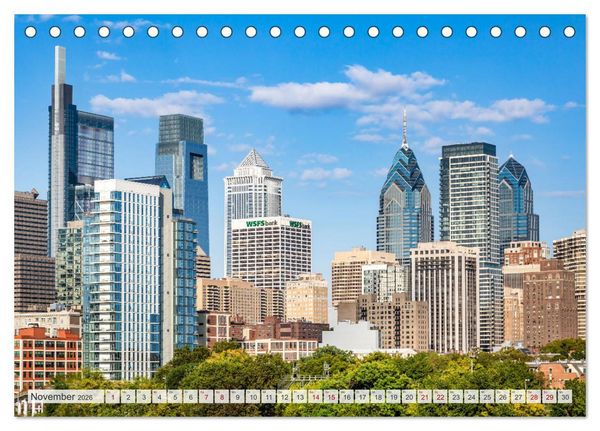 Produktbild: PHILADELPHIA Historie und Moderne (Tischkalender 2026 DIN A5 quer), CALVENDO Monatskalender