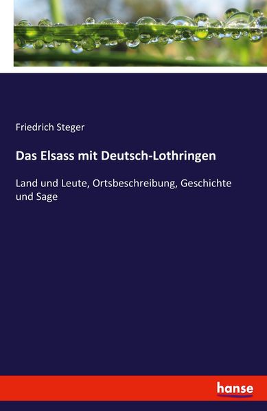 Das Elsass mit Deutsch-Lothringen, Taschenbuch von Friedrich Steger, Hansebooks, 9783742812865