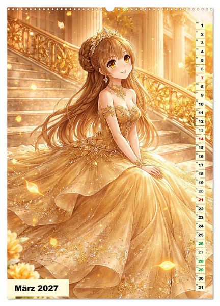 Produktbild: Prinzessinnen auf der Treppe (hochwertiger Premium Wandkalender 2027 DIN A2 hoch), Kunstdruck in Hochglanz