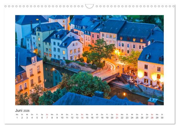Produktbild: LUXEMBURG Stadt der Kontraste (Wandkalender 2026 DIN A3 quer), CALVENDO Monatskalender