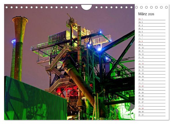 Produktbild: Auf der Route der Industriekultur (Wandkalender 2026 DIN A4 quer), CALVENDO Monatskalender