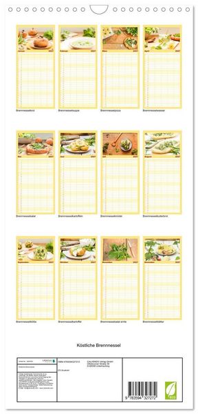 Produktbild: Familienplaner 2027 - K&ouml;stliche Brennnessel mit 5 Spalten (Wandkalender, 21 x 45 cm) CALVENDO