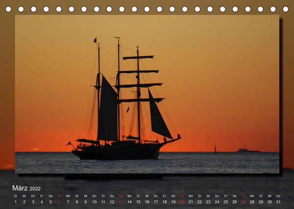 Produktbild: Abends am Meer (Tischkalender 2022 DIN A5 quer)