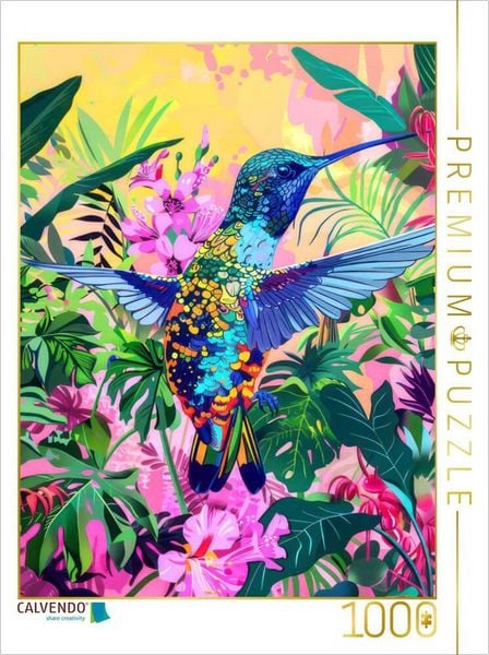 CALVENDO Puzzle Jungle Animals Pop Art | 1000 Teile Lege-Größe 64x48cm Foto-Puzzle für glückliche Stunden