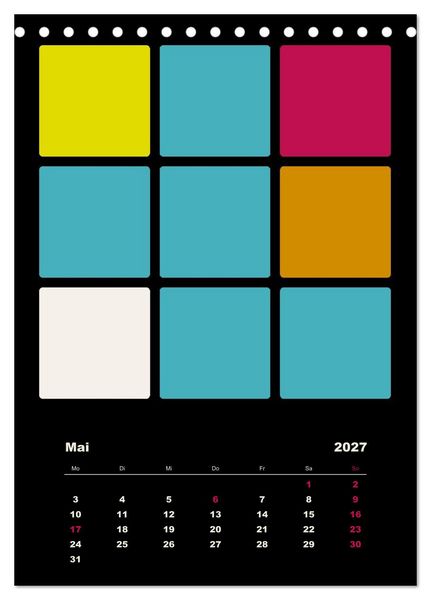 Produktbild: Fotokalender FARBFL&Auml;CHEN (Tischkalender 2027 DIN A5 hoch), CALVENDO Monatskalender