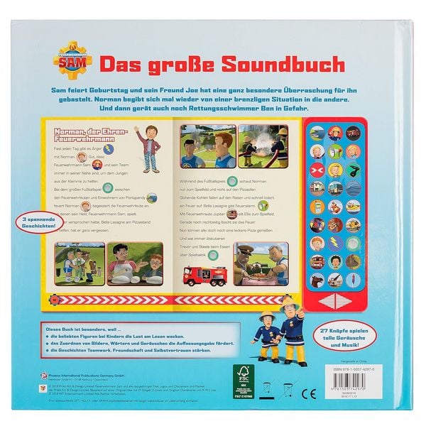Produktbild: Feuerwehrmann Sam, Das gro&szlig;e Soundbuch