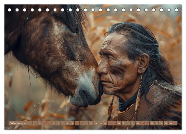 Produktbild: Reise mit der indianischen Seele (Tischkalender 2026 DIN A5 quer), CALVENDO Monatskalender