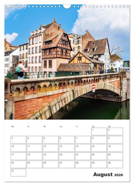 Produktbild: Stra&szlig;burg - Urlaubsplaner (Wandkalender 2026 DIN A3 hoch), CALVENDO Monatskalender