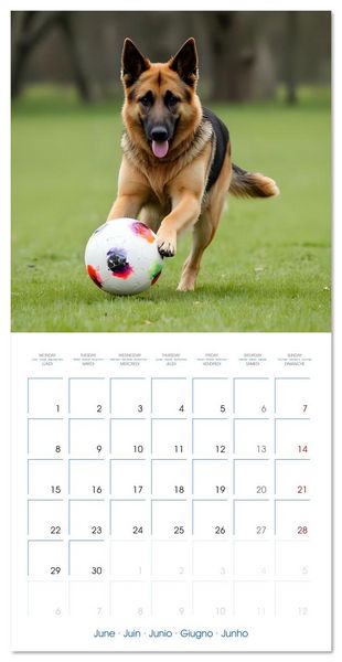 Produktbild: German Shepherds around the year (Wall Calendar 2026 12 &times; 12 Inch) CALVENDO 12 Month Wall Calendar