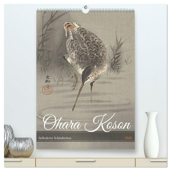 Produktbild: Ohara Koson - Gefiederte Sch&ouml;nheiten (hochwertiger Premium Wandkalender 2026 DIN A2 hoch), Kunstdruck in Hochglanz