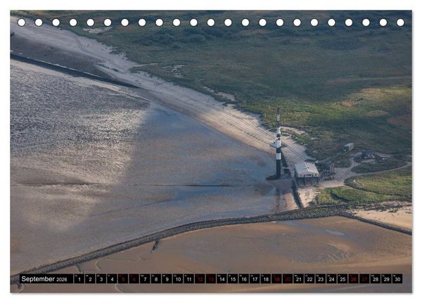 Produktbild: Das Wattenmeer von oben (Tischkalender 2026 DIN A5 quer), CALVENDO Monatskalender