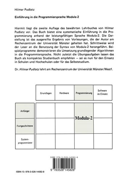 Produktbild: Einf&uuml;hrung in die Programmiersprache Modula-2