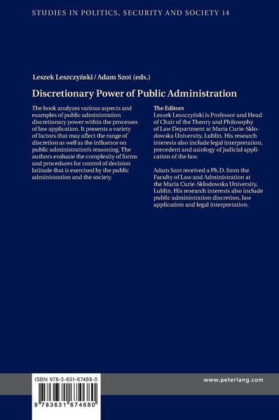 Produktbild: Discretionary Power of Public Administration
