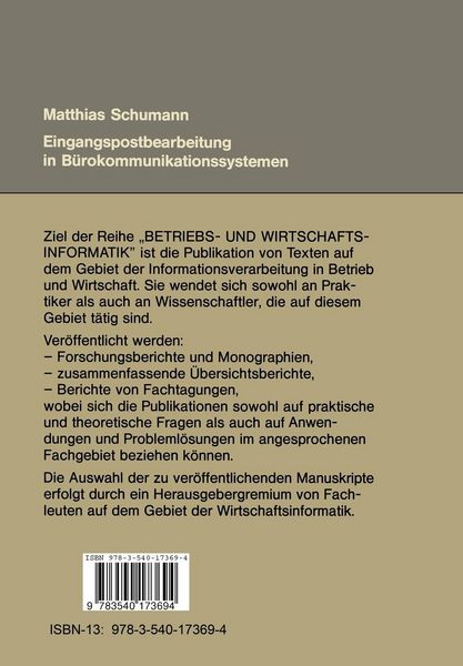 Produktbild: Eingangspostbearbeitung in B&uuml;rokommunikationssystemen