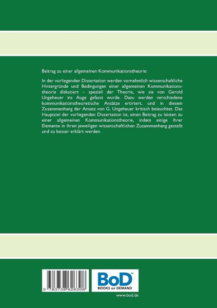 Produktbild: Elemente einer allgemeinen Kommunikationstheorie