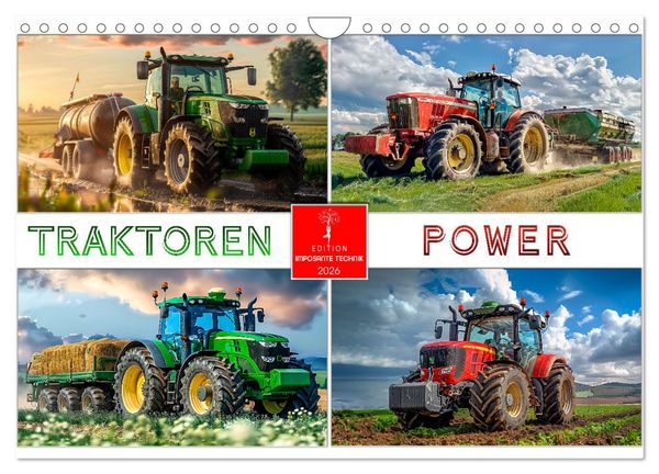 Produktbild: Traktoren Power (Wandkalender 2026 DIN A4 quer), CALVENDO Monatskalender