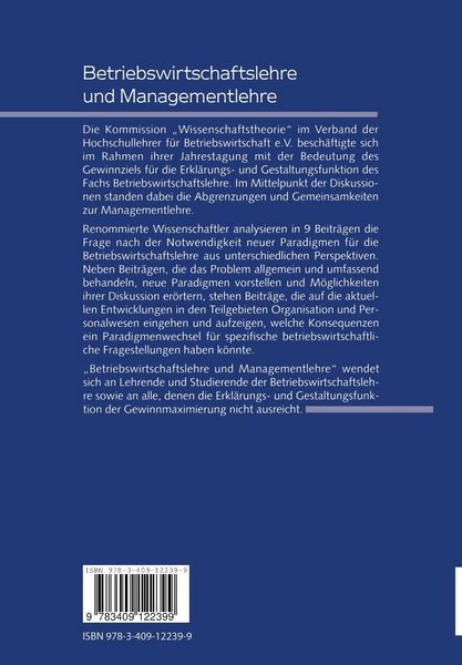 Produktbild: Betriebswirtschaftslehre und Managementlehre