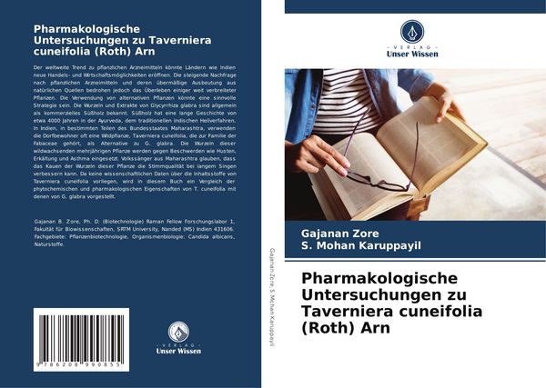 Produktbild: Pharmakologische Untersuchungen zu Taverniera cuneifolia (Roth) Arn
