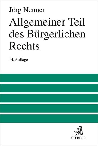 Produktbild: Allgemeiner Teil des B&uuml;rgerlichen Rechts