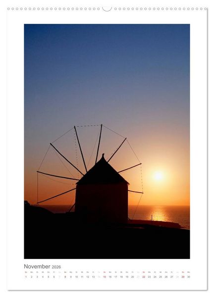 Produktbild: SANTORINI - INSEL DES LICHTS (Wandkalender 2026 DIN A2 hoch), CALVENDO Monatskalender