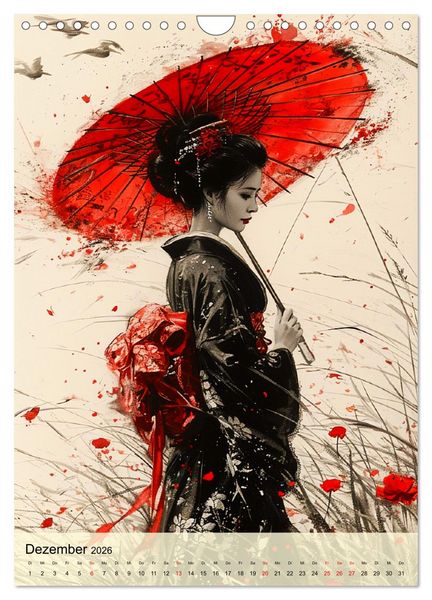 Produktbild: Geishas. Japans traditionelle und faszinierende Kultur (Wandkalender 2026 DIN A4 hoch), CALVENDO Monatskalender