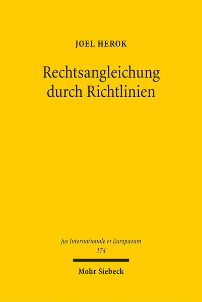Produktbild: Herok, J: Rechtsangleichung durch Richtlinien