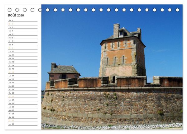 Produktbild: Bretagne Finist&egrave;re balade estivale &agrave; Camaret-sur-Mer (Calendrier de bureau 2026 DIN A5 vertical), CALVENDO calendrier mensuel