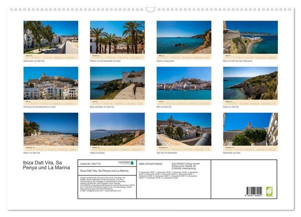 Produktbild: Ibiza Dalt Vila, Sa Penya und La Marina (Wandkalender 2026 DIN A2 quer), CALVENDO Monatskalender