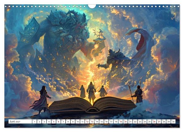 Produktbild: Welten zwischen den Zeilen - B&uuml;cher, die Tr&auml;ume wecken (Wandkalender 2027 DIN A3 quer), CALVENDO Monatskalender