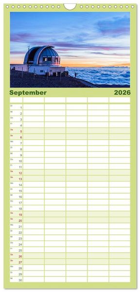 Produktbild: Familienplaner 2026 - Hawaii Traumziel mit 5 Spalten (Wandkalender, 21 x 45 cm) CALVENDO